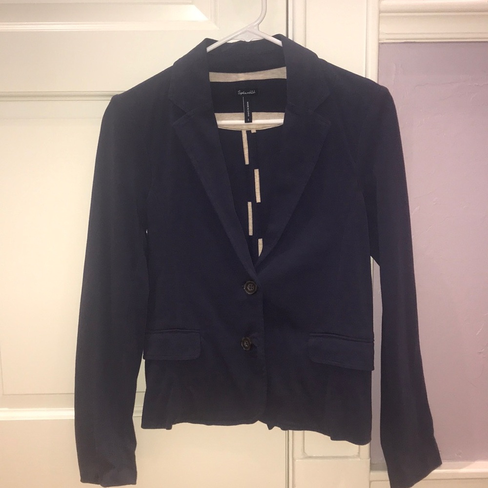 NWOT Splendid Cotton Navy Blazer (Size Small)